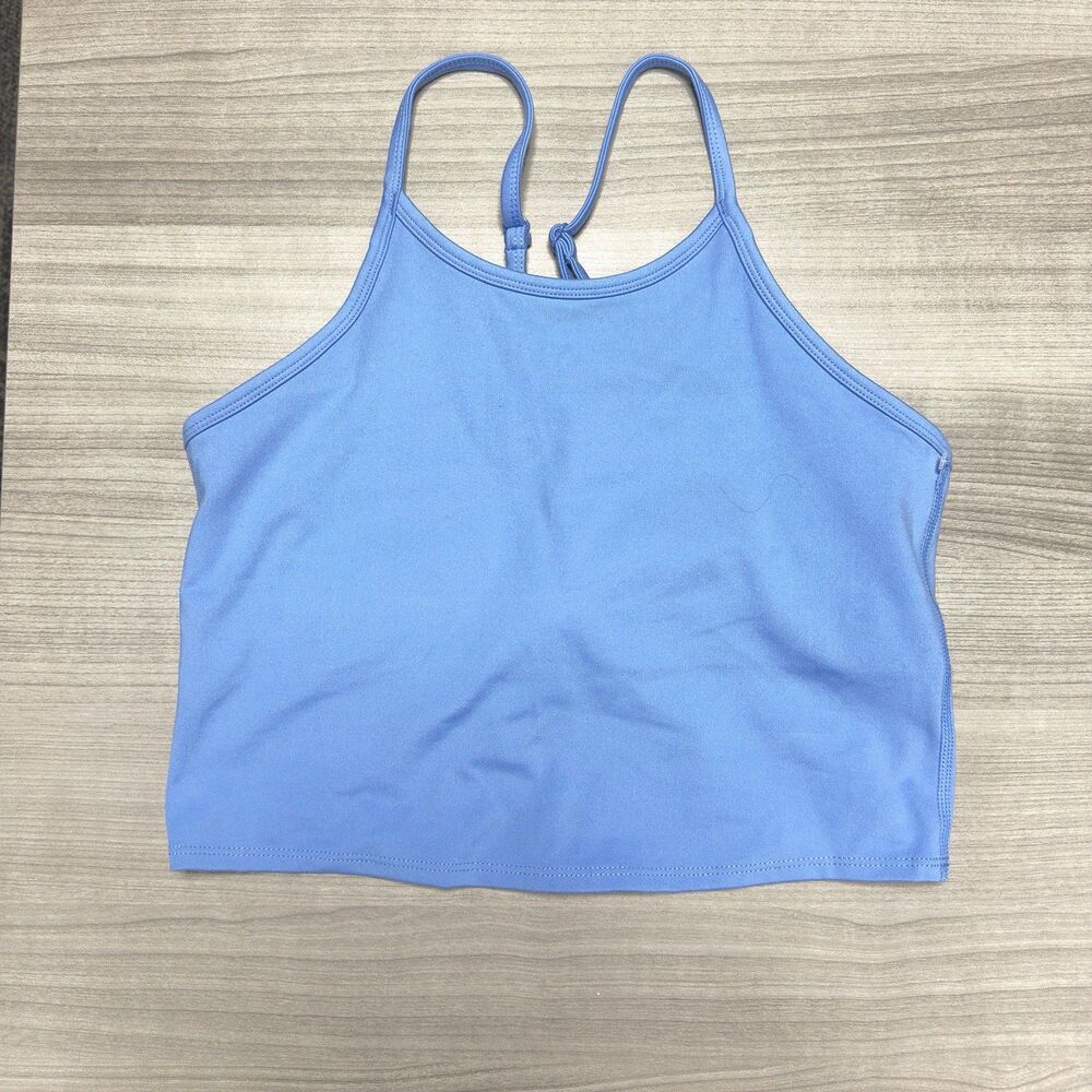 Champion NEW Soft Touch Longline Cami Shelf Bra Solid Blue Size M  Stretch